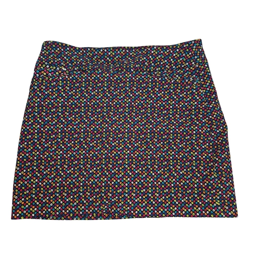 ATTYRE NEW YORK Womens Skort Size 10 Multicolor Dot Print A Line Casual